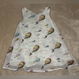 Dr. Seuss White Dress with Pastel Balloon Print